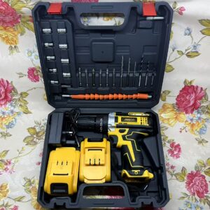 مجموعة مثقاب لاسلكي JINSOO 3/8 بوصة | متعدد الوظائف 3 في 1 | 25 مستوى من تعديل العزم | مجموعة إكسسوارات مكونة من 24 قطعة